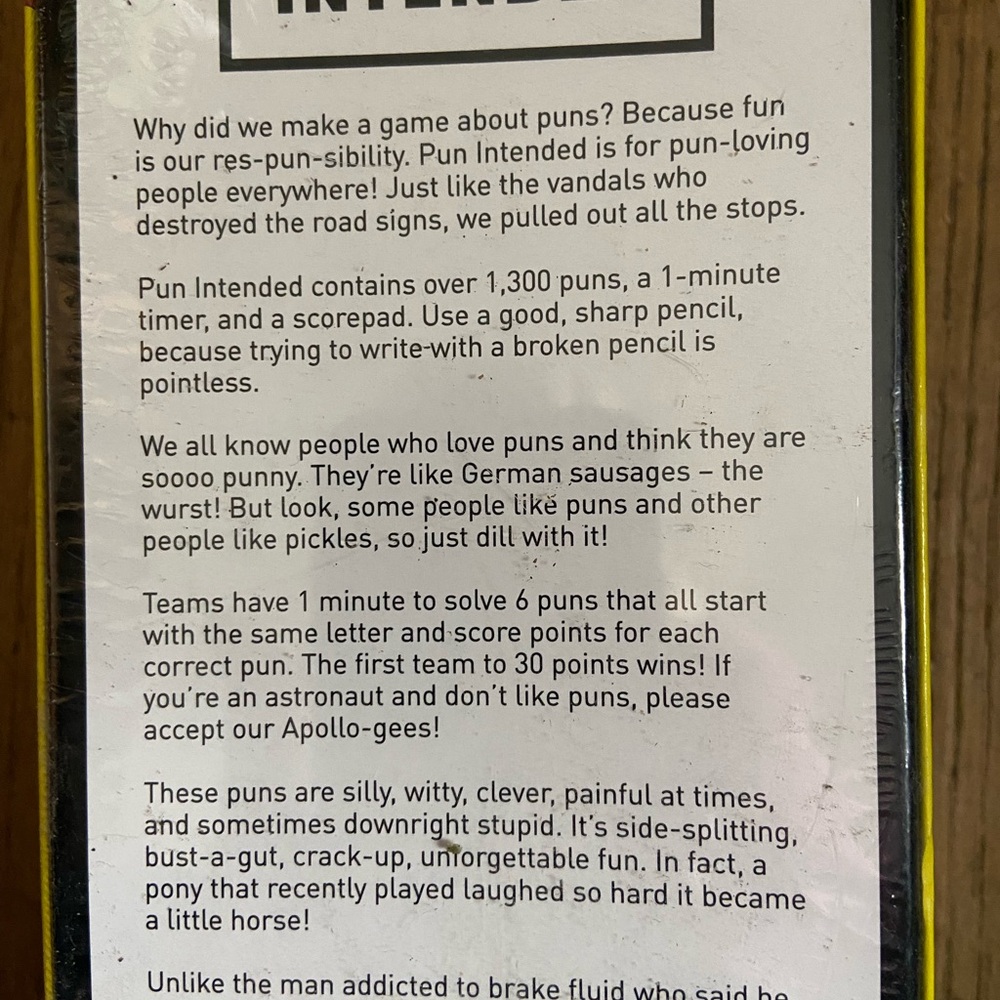 Yellow Party Word Game - - Picture 2 of 2
